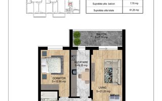 2 camere decomandat   Pallady Metrou Nicolae Teclu - Schiță 10