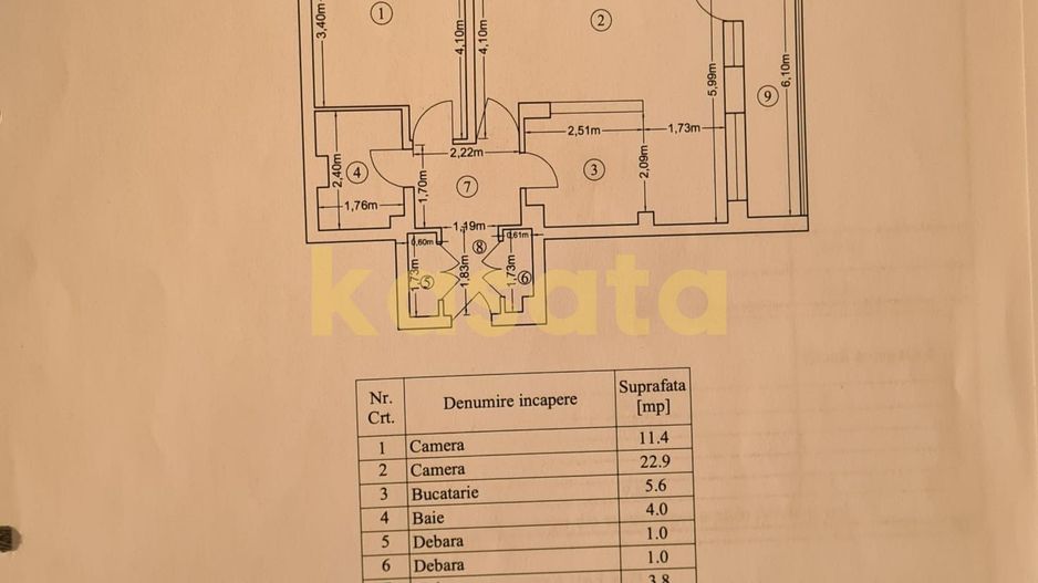 2 Camere | Brâncuși | Bloc 2010 | Renovat - Schiță 20