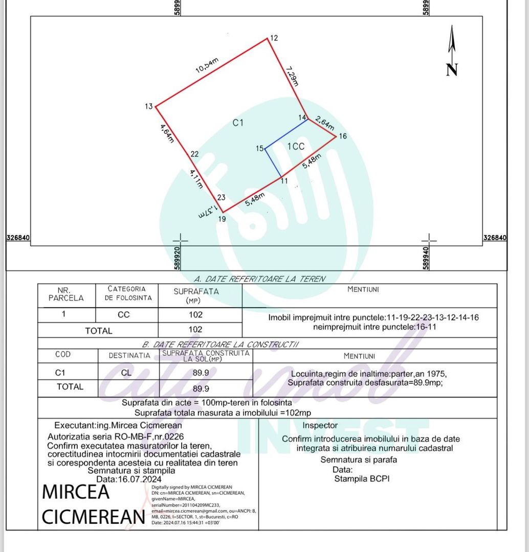 Casa formata din 2 corpuri cu TEREN 433 MP - Poză 16