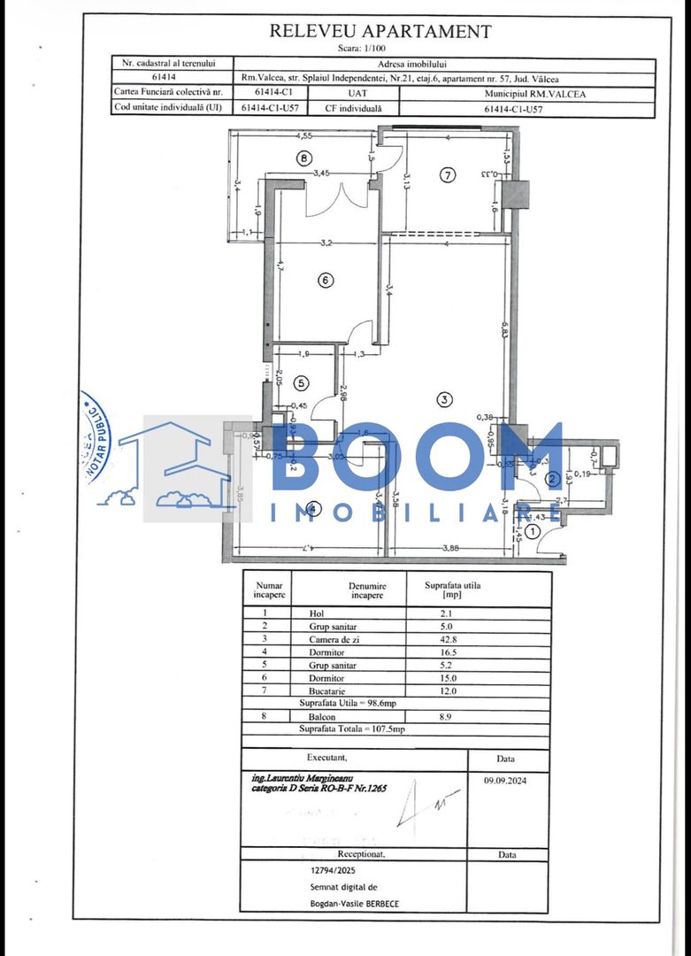 Apartament NOU 3 Camere | Zona Centrala | Parcare Inclusa | Tva Inclus - Poză 9