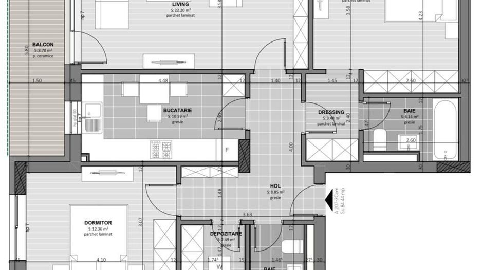 Vindem apartament 3 camere faza 5 Coresi Avantgarden - Poză 30