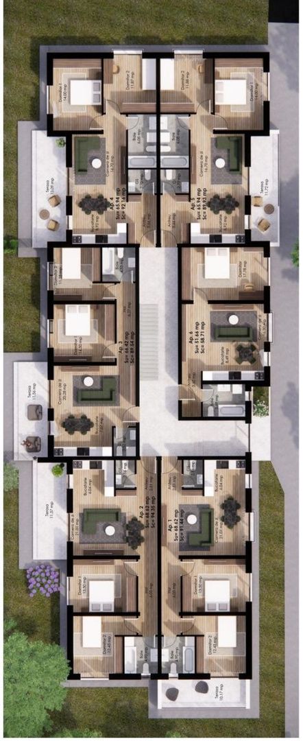 Apartamente NOI cu  3 camere,zona Semicentrala - Poză 5