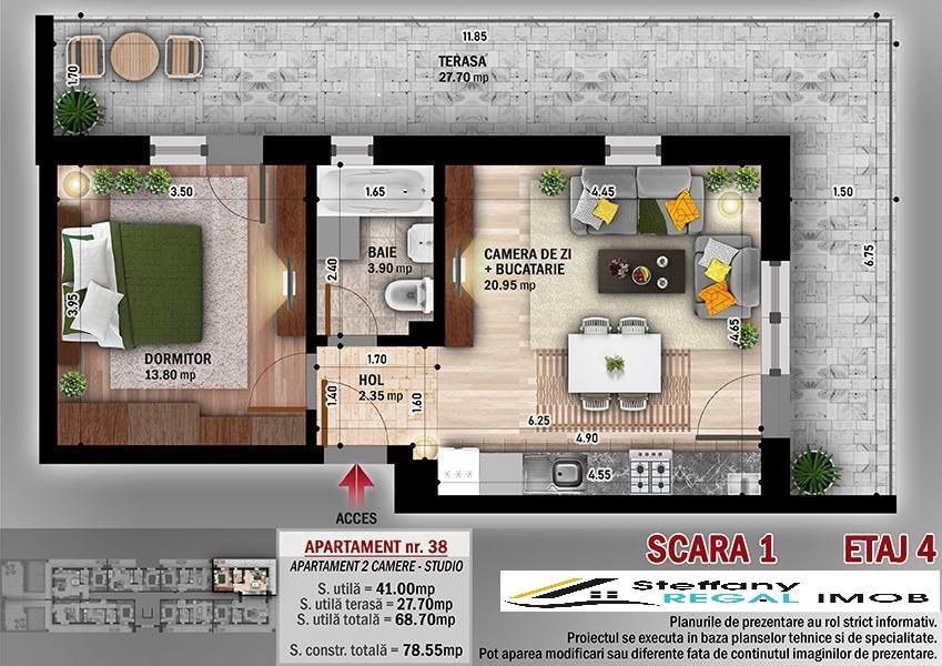 Apartament 2 camere tip studio de vanzare zona Theodor Pallady - Poză 8