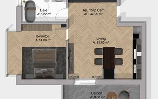 Apartament 2 Camere | Bloc Nou | Ideal Investitie | Terra, Floresti - Poză 3