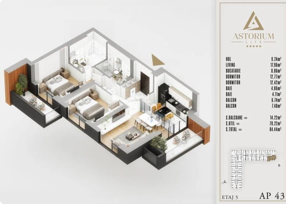 AP. 3CAM. DECOMANDAT- COMPLEX UPPER PREMIUM / ASTORIUM LIFE! - Poză 13