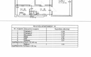 Aradului | 2 Camere | Decomandat | Centrala Proprie - Schiță 8