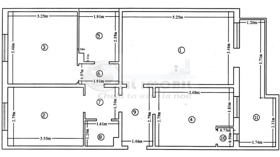 Vand apartament 3 camere decomandat - 64 mp - Gradinari - 92.000 euro! - Schiță 7