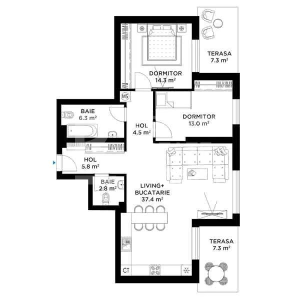 Vânzare, apartament 3 camere în zona Străulești - Poză 13