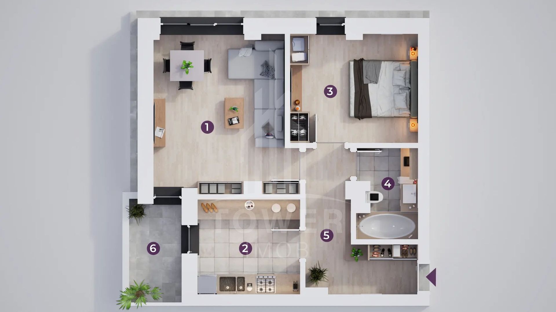 Apartament cu 2 camere. Rate la dezvoltator pe 7 ani, plata și în Crypto - Poză 5