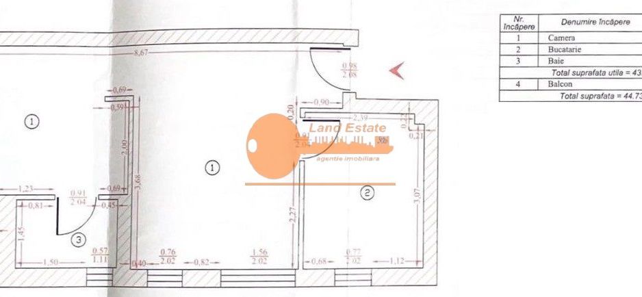 Apartament 2 camere (1 dormitor) + loc de parcare – Fabrica de Glucoza - Metrou Pipera - Schiță 7