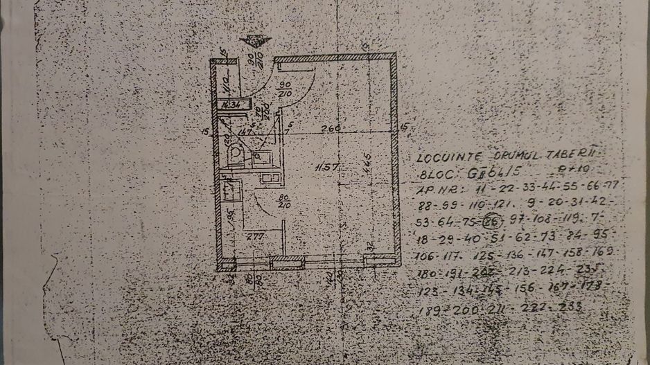 Garsonieră de vânzare - Drumul Taberei - Crinul de Padure nr.5 - Schiță 14