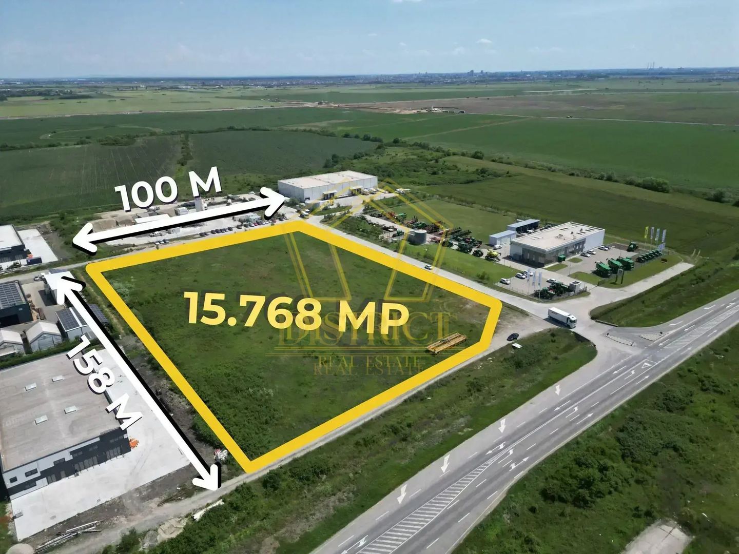 Teren cu AC pentru constructie hala industriala | Aradului - Poză 1