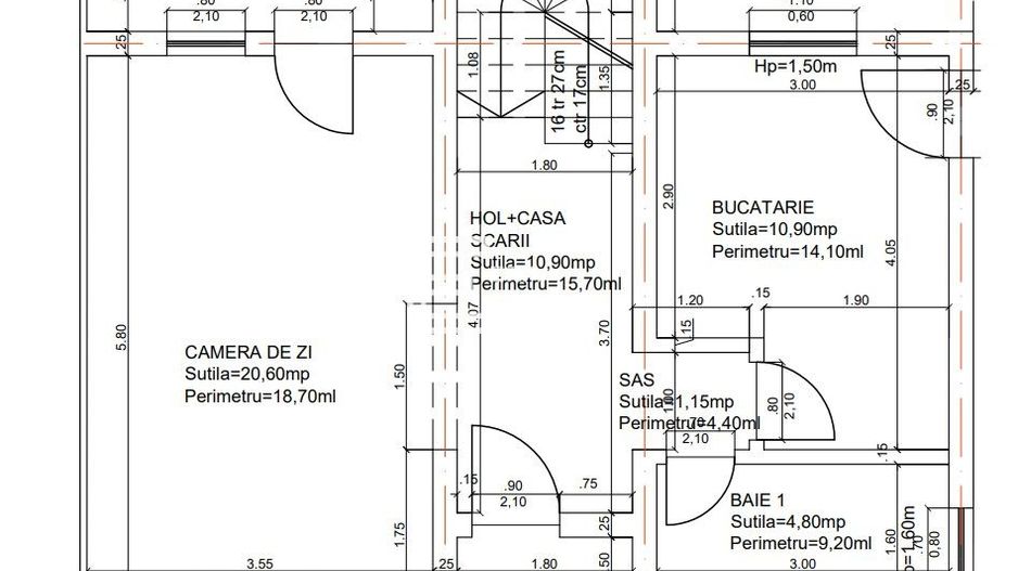 Casa tip duplex 100 mp, teren 240 mp, zona Profi, Selimbar - Schiță 13