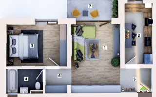 Apartament 2 camere cu loc de parcare inclus - Poză 16