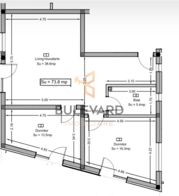 Apartament cu 3 camere/74 mp/gradina 62 mp! - Poză 4