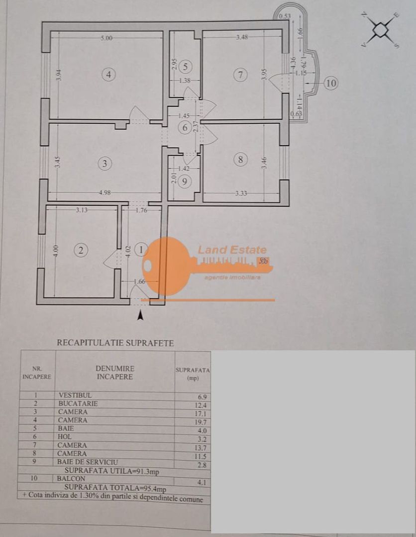 Apartament cu 4 camere in zona Parc Sebastian-Centrala Proprie - Poză 13