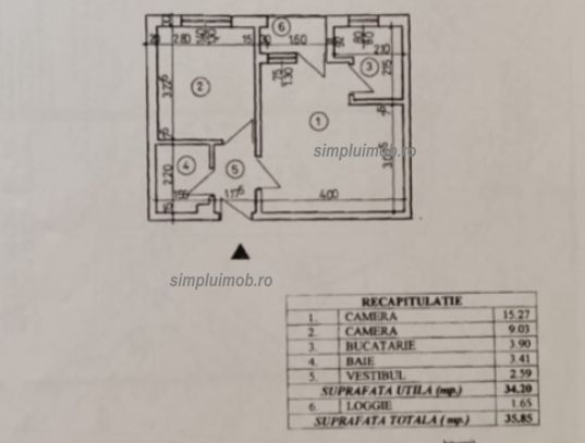 Super Pret 2 Camere Berceni - Schiță 7