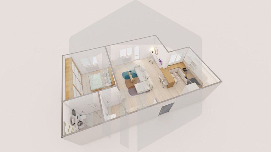 Apartament 2 Camere | 60mpu | Bloc Y  Etaj intermediar | Rahovei - Poză 8
