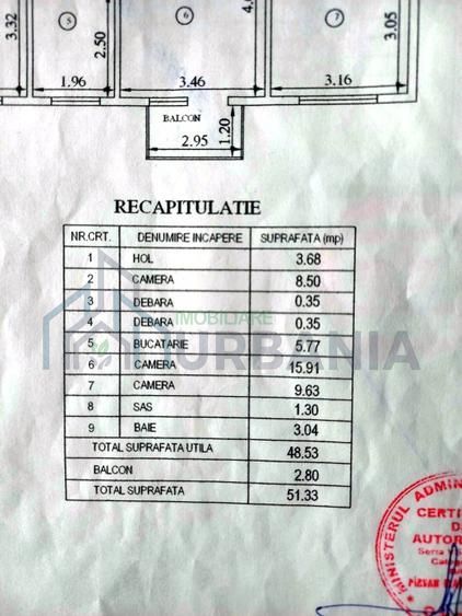 3 camere Mircea cel Bătrân – apartament renovat, 51 mp, parțial mobilat - Poză 7