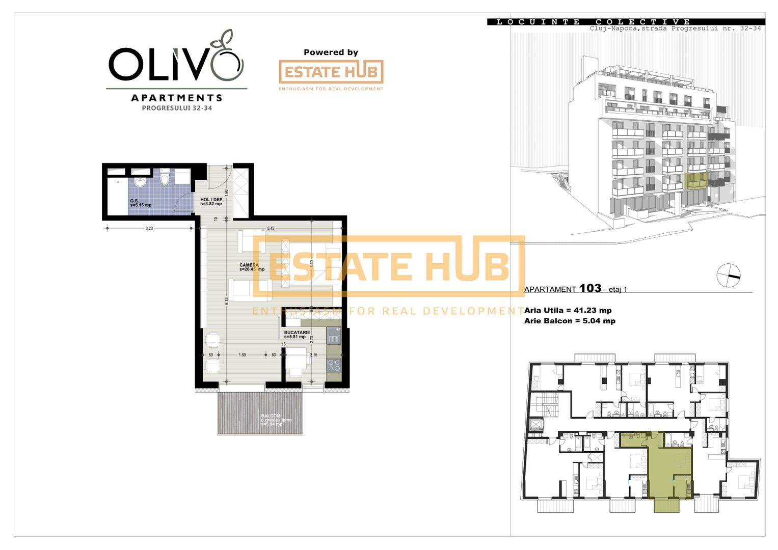Apartament cu 1 camera la 3 minute de FSEGA-0% comision - Poză 5