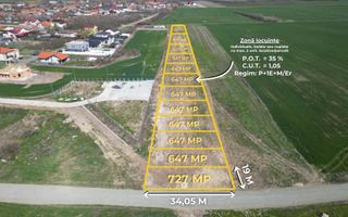 Teren pentru individuala sau duplex 727mp | Covaci - Poză 1