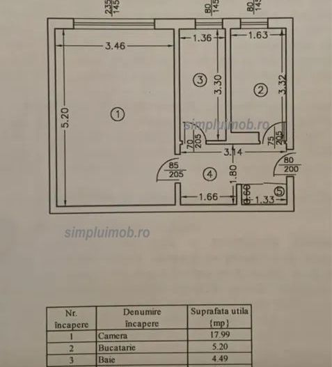 Garsoniera renovata decomandata Drumul Gazarului - Schiță 7