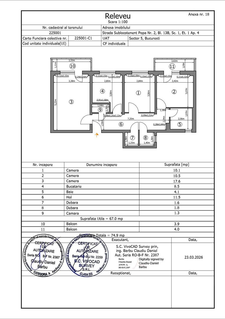 Apartament 3 Camere Decomandat  Petre Ispirescu | Etaj 1 - Poză 3
