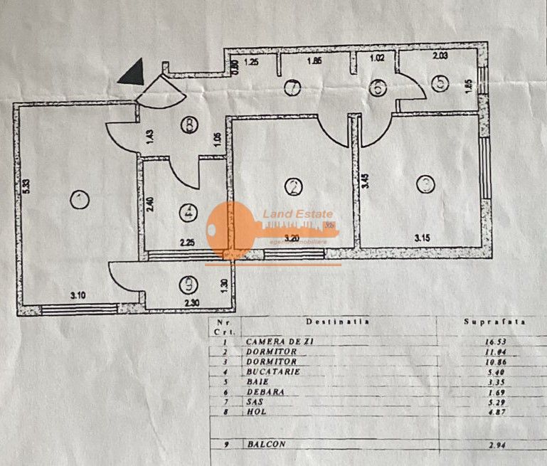 Apartament 3 camere decomandat Chisinau - Schiță 7