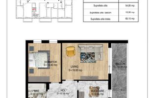 AP. 2CAM. DECOMANDAT IN BLOC P+3 / SCOALA BRAUNER,METROU N.TECLU!