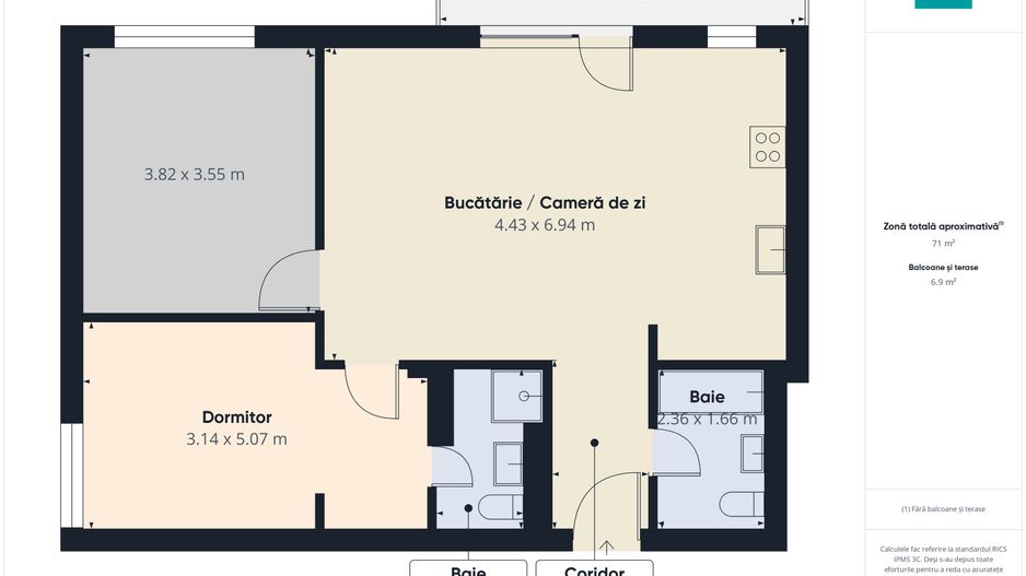Apartament 3 cam – Pipera | Rond OMW MTM Residence - Poză 5