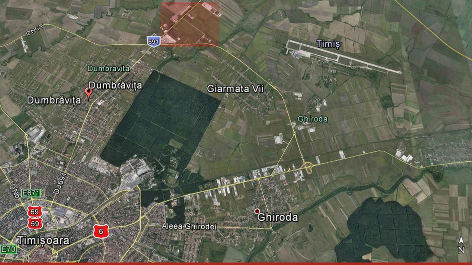 DE VANZARE TEREN 3.960MP, ZONA CENTURA NORD-DUMBRAVITA - Poză 3
