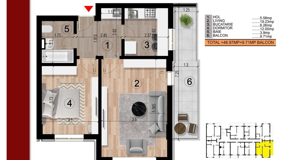2cam.dec. la aprox. 15min metrou Leonida sau Berceni - Poză 3