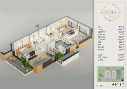 Apartament 3 camere Titan Pallady, UPPER PREMIUM, PISCINA,Stoc limitat - Poză 11