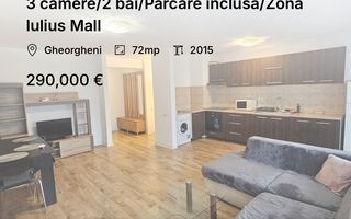 3 camere/2 bai/Parcare inclusă/Zona Iulius Mall - Poză 1