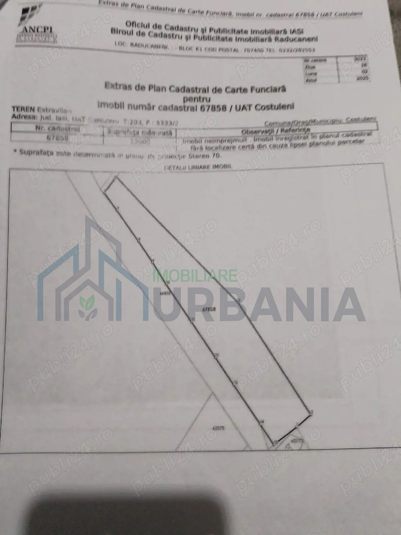 vind teren extravilan deschidere la DN 28 - Poză 1