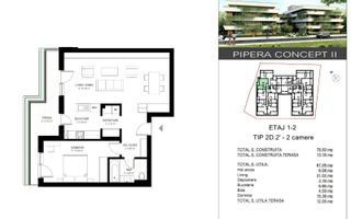Apartament 2 camere spațios | 68mp utili + terasă 14 mp | PIPERA CONCEPT II - Poză 2