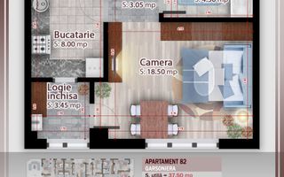 Garsoniera ideala pt  investitie Titan Pallady Metrou Nicolae Teclu - Schiță 2