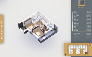 4 camere duplex - panoramic 700 metrii Metrou Nicolae Teclu Pallady Titan - Schiță 12