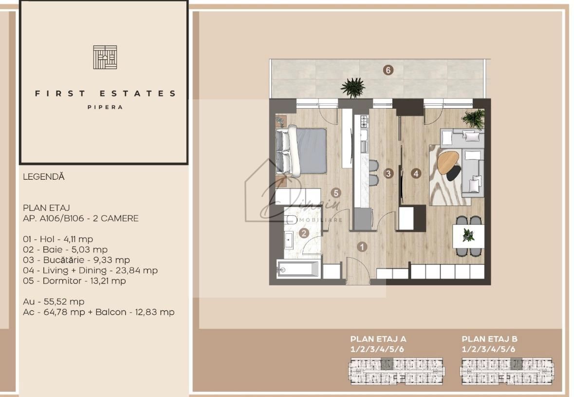 Luxury I 2 camere First Estates Pipera I Plaza Pipera Rond OMV I COM0% - Poză 6