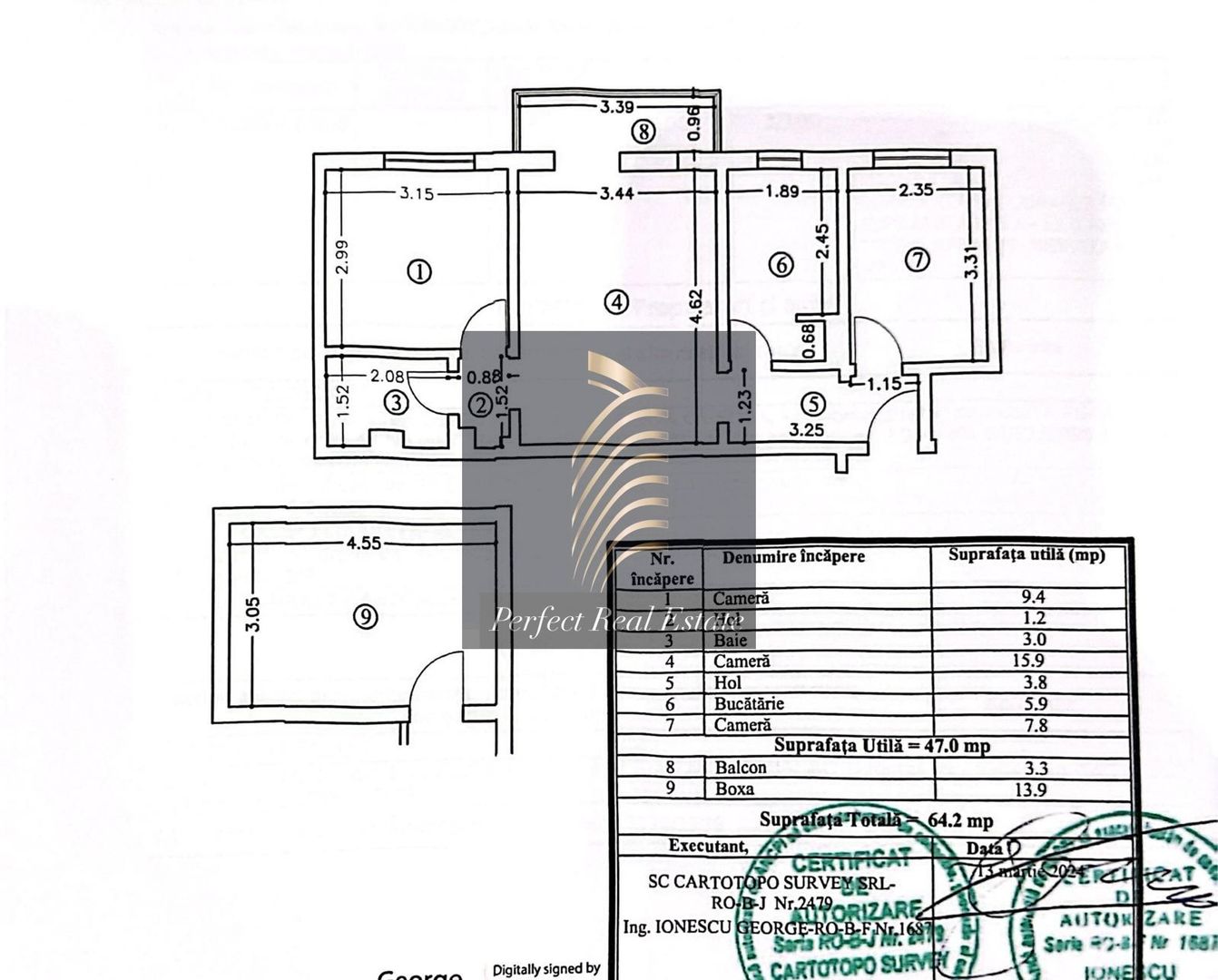 De vânzare –  EXCLUSIVITATE! Apartament 3 camere, semi confort I, - Poză 3