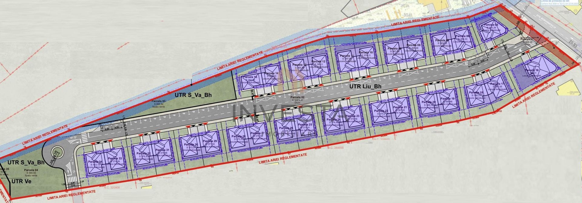Teren cu PUZ  si HCL– proiect rezidential exclusivist pentru 30 case ! - Schiță 3