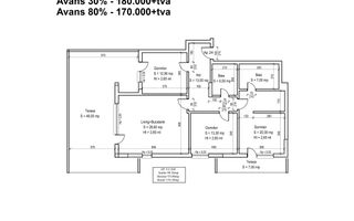 Penthouse Zona verde 1 Decembrie Titan Ansamblu premium Metrou STB - Schiță 2