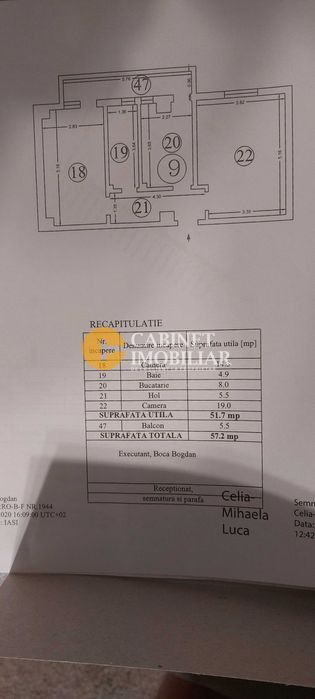 2 camere Decomandat - ETAJ 1 - Loc de parcare - mobilat - Poză 12