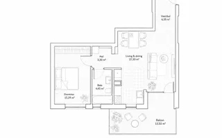 Apartament nou 2 camere, 57 mp + terasa 13,5 mp | Mehala | Comision 0% - Schiță 17