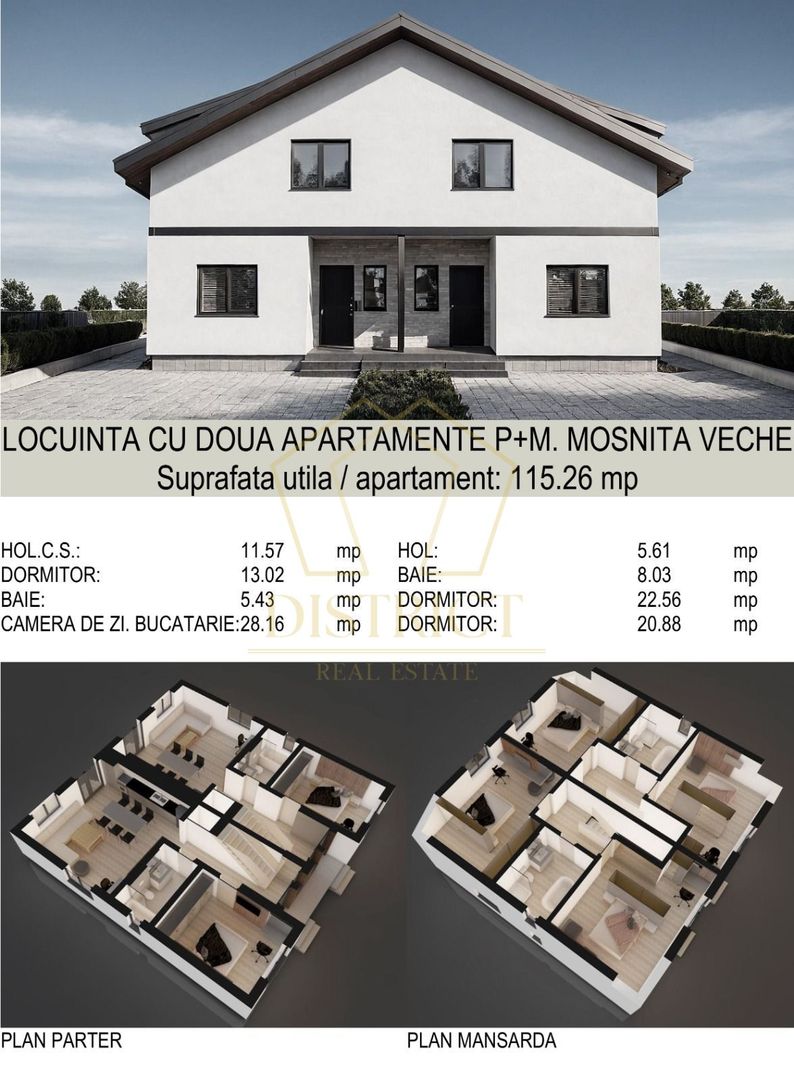 Duplex cu 4 camere | Strada privata | Mosnita Veche, Lidl - Poză 6