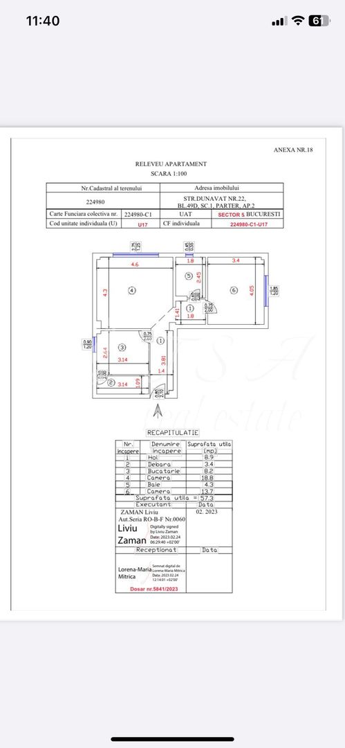 Apartament 2 camere mobilat  Zona Sebastian 0% COMISION - Poză 12