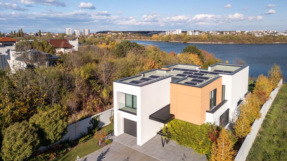 Smart-Home nZEB spectaculoasa Bucuresti Sector 1 cu deschidere lac -teren 2000mp - Poză 76