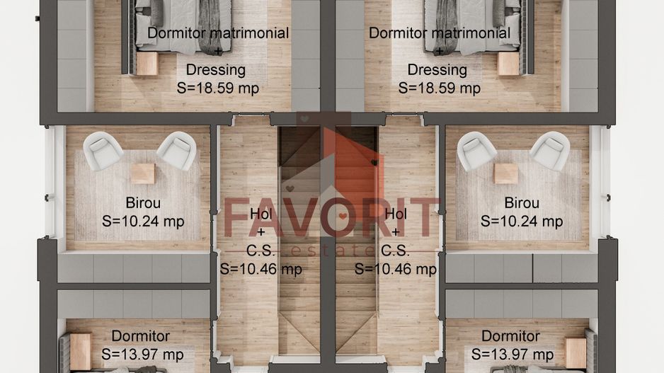 Duplex cu 4 camere | Pozitie excelenta | Asfalt | Statie de autobuz - Schiță 8