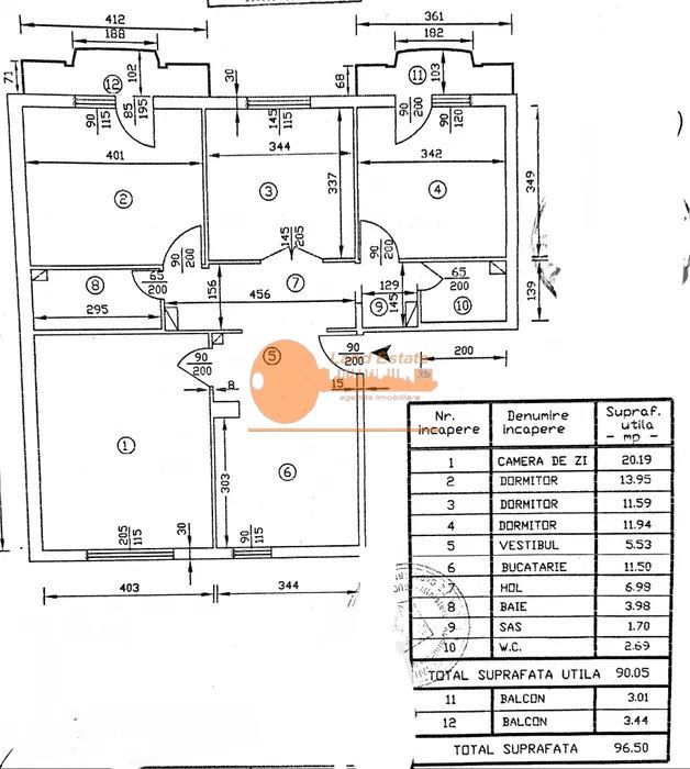 Apartament 4 camere Zona 13 Septembrie – Sebastian - Schiță 7