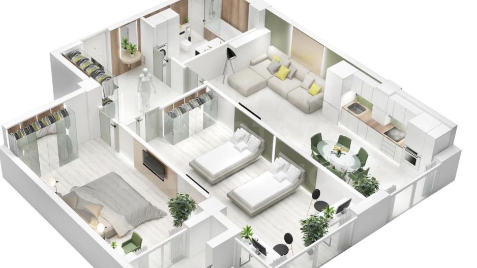 Vânzare, apartament, 3 camere, strada Nicolae Testimițeanu, Botanica - Poză 2